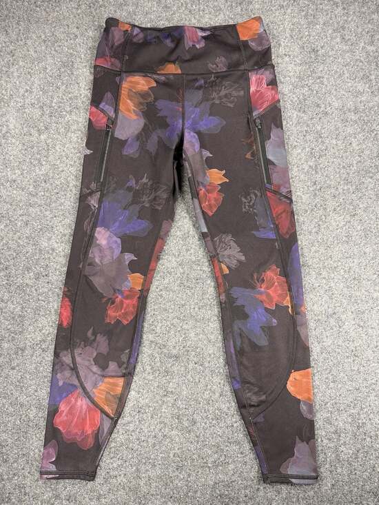 Athleta Pants - Athleta Rainier Printed Tight Leggings Floral Pattern with Zipper Pockets